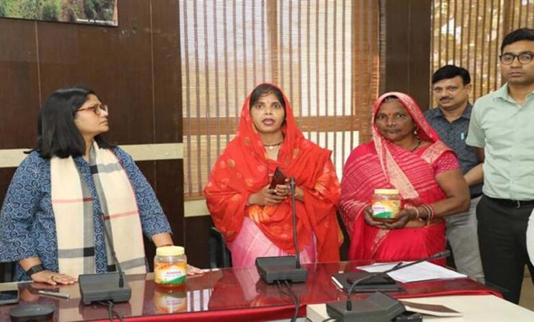 जिले की ग्राम पंचायत उदयपुरा, जखारा एवं इकहरा की महिलाओं ने मधुमक्खी पालन को बनाया अपना रोजगार