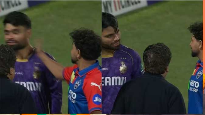 रिंकू सिंह को कुलदीप ने जड़ दिए 2 थप्पड़, भड़क गया KKR स्टार; यूजर बोले- बैन करो