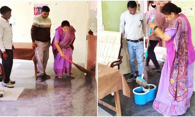 बोरसल पंचायत में बैठक लेने पहुंचीं भाजपा विधायक अर्चना चिटनिस भवन में पसरी गंदगी देखकर भड़कीं