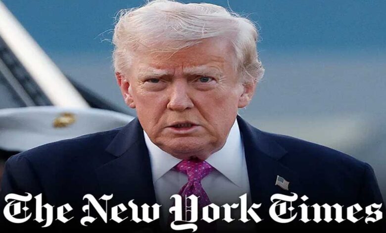 ट्रंप का न्यूयॉर्क टाइम्स पर करारा हमला, 15 बिलियन डॉलर के मानहानि केस की दी धमकी