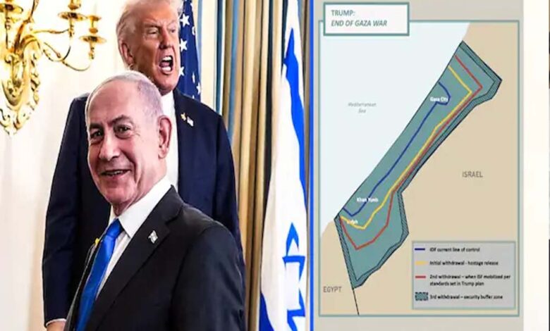 ट्रंप की योजना में इज़रायल बॉर्डर पर बफर ज़ोन, जानिए ब्लू-येलो-रेड लाइन का मतलब – Khabar Jagat