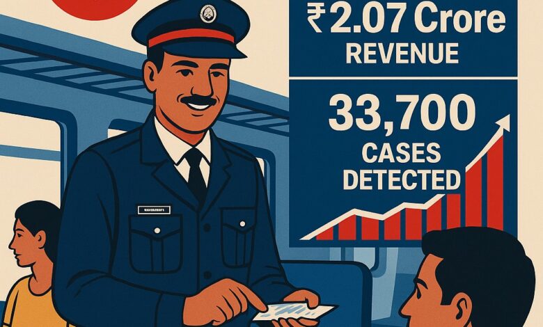 अगस्त 2025 में कोटा मंडल ने तोड़ा रिकॉर्ड, टिकट चेकिंग से ₹ 2.07 करोड़ की राजस्व प्राप्ति