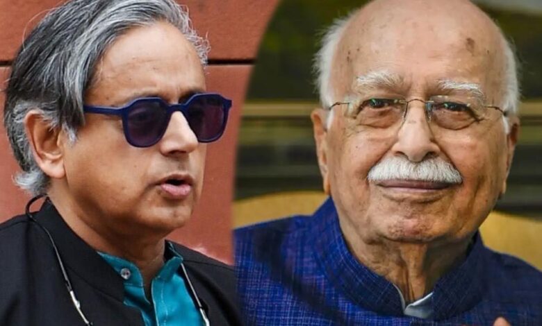 थरूर ने आडवाणी की तुलना नेहरू-इंदिरा से की, बीजेपी और कांग्रेस दोनों हुईं नाखुश