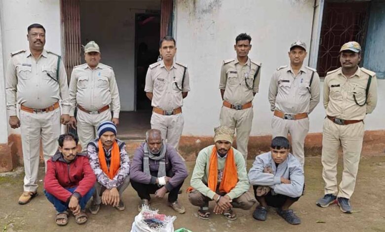 अनूपपुर के बिजुरी में शिकार की साजिश नाकाम, वन विभाग ने पांच शिकारियों को धर दबोचा